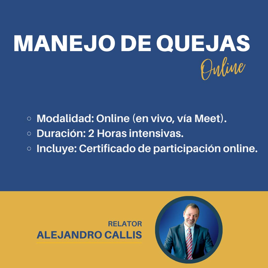 Masterclass Online: Manejo de Quejas
